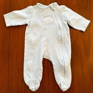 Little Me Light Blue Baby One-Piece Footed Sleeper newborn size